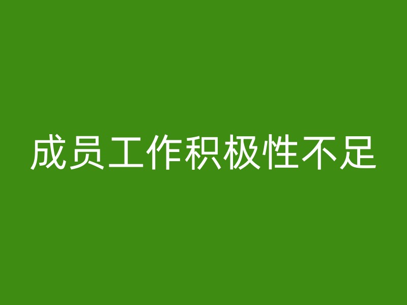 成员工作积极性不足