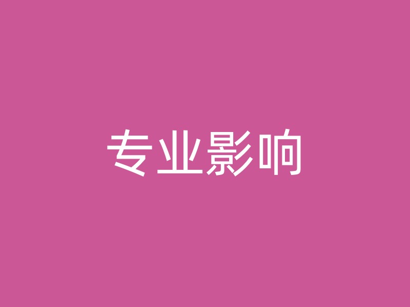 专业影响