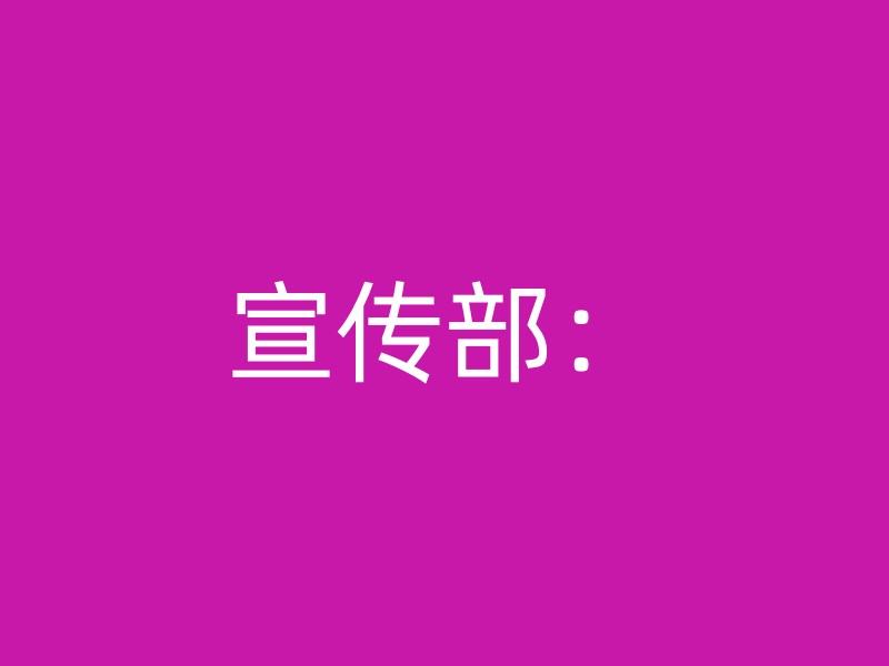 宣传部：