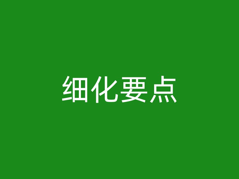 细化要点