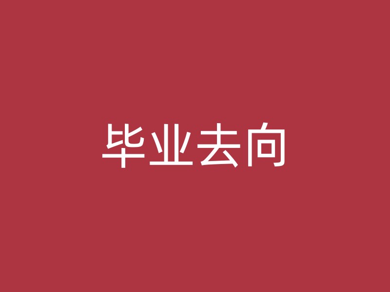 毕业去向