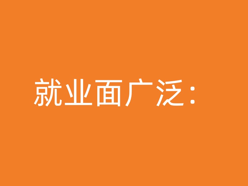 就业面广泛：