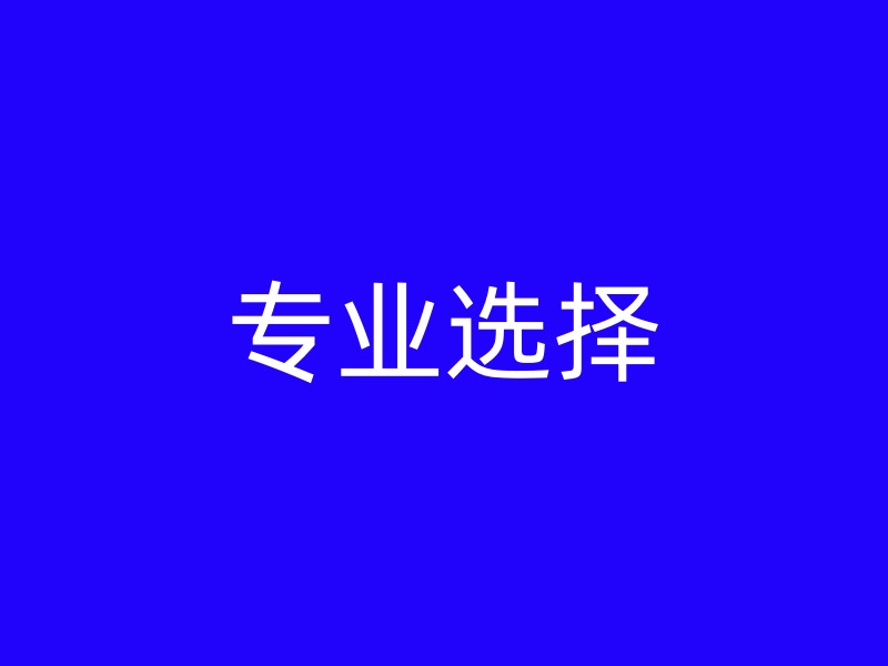 专业选择