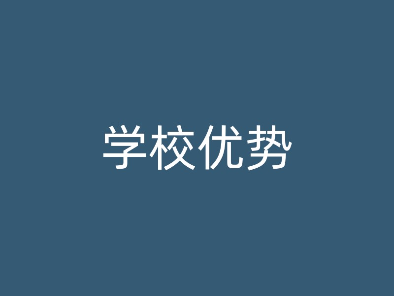 学校优势