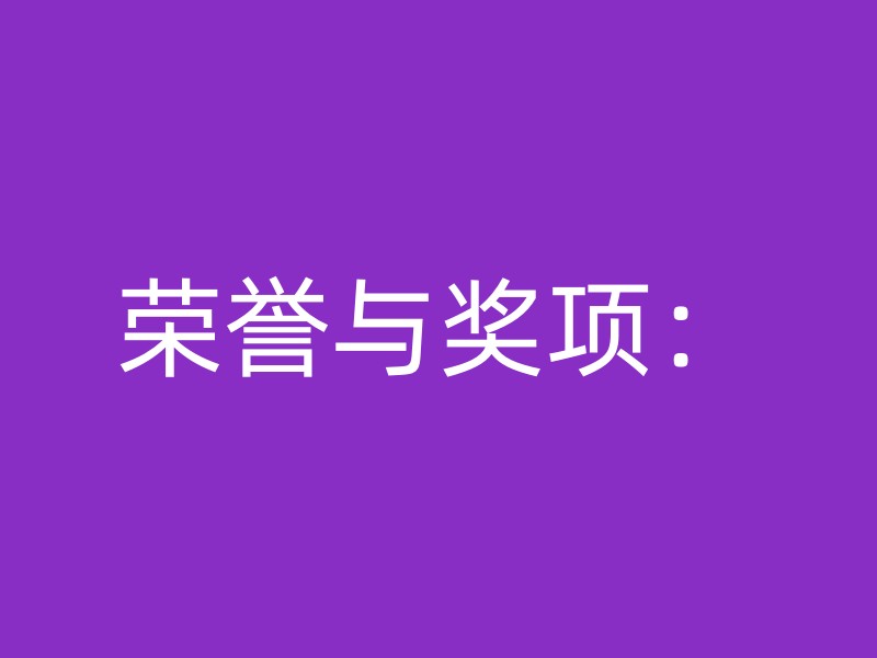 荣誉与奖项：