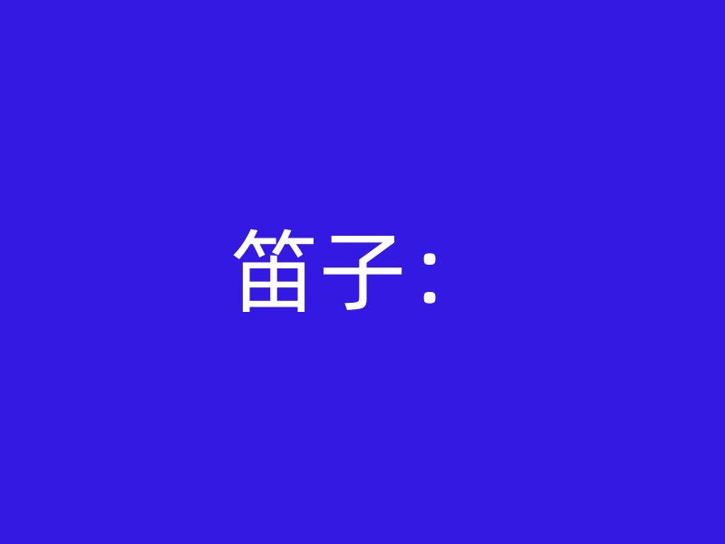 笛子：