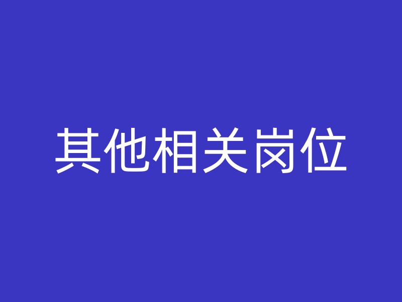 其他相关岗位