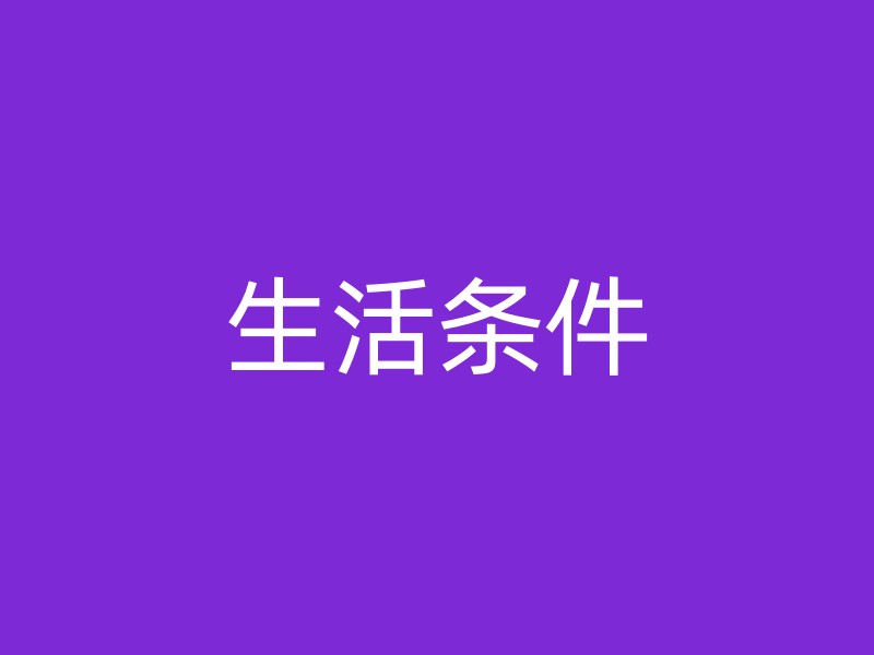 生活条件