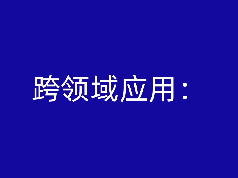 跨领域应用：