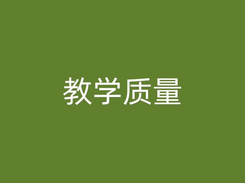 教学质量