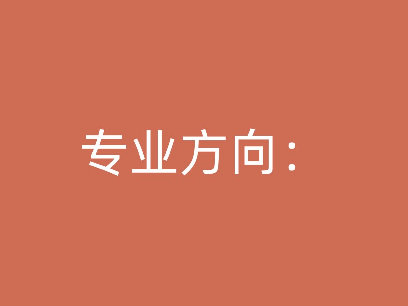 专业方向：