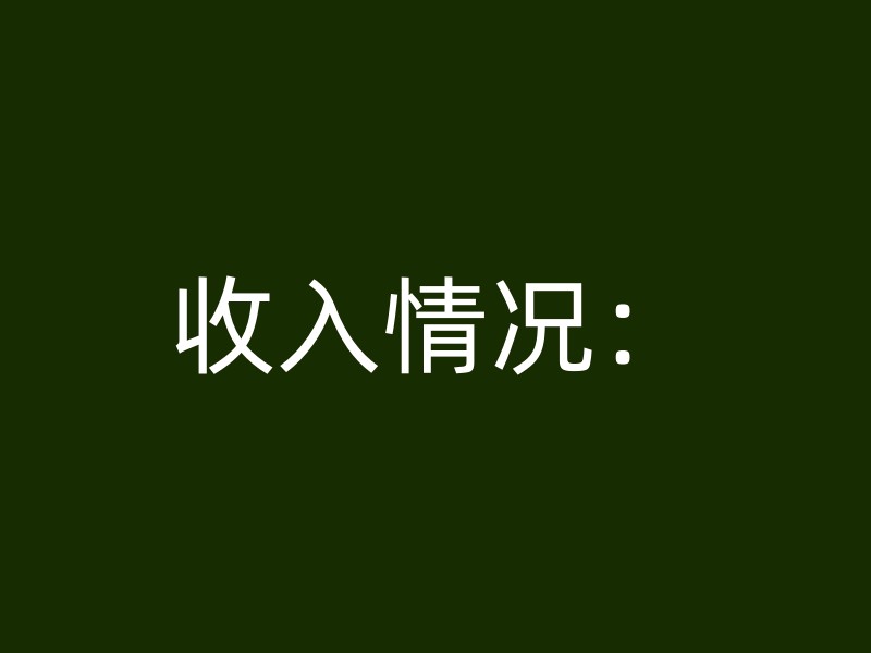 收入情况：