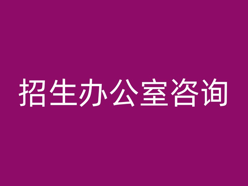 招生办公室咨询