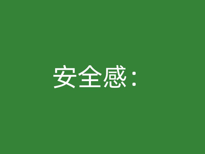 安全感：