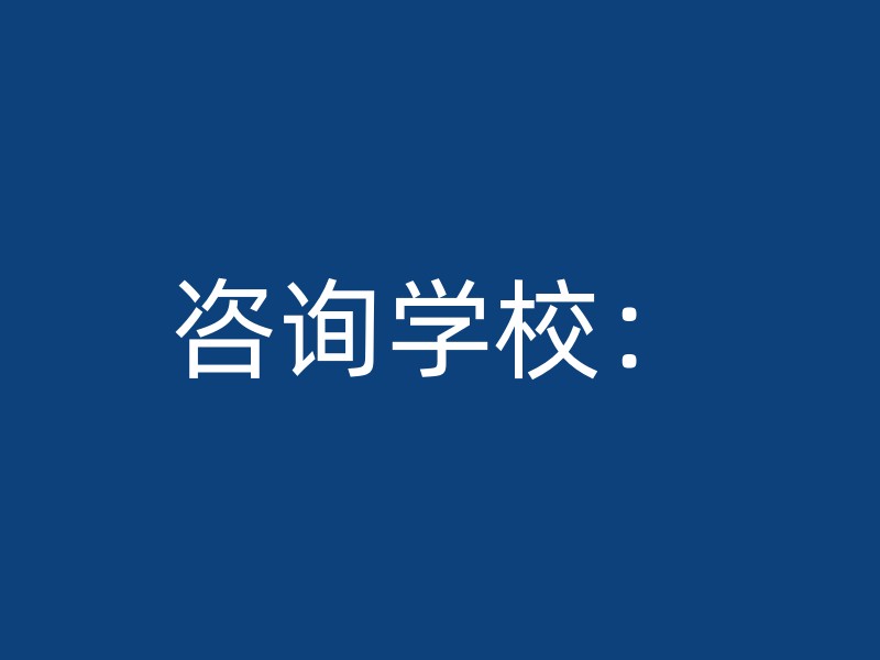 咨询学校：