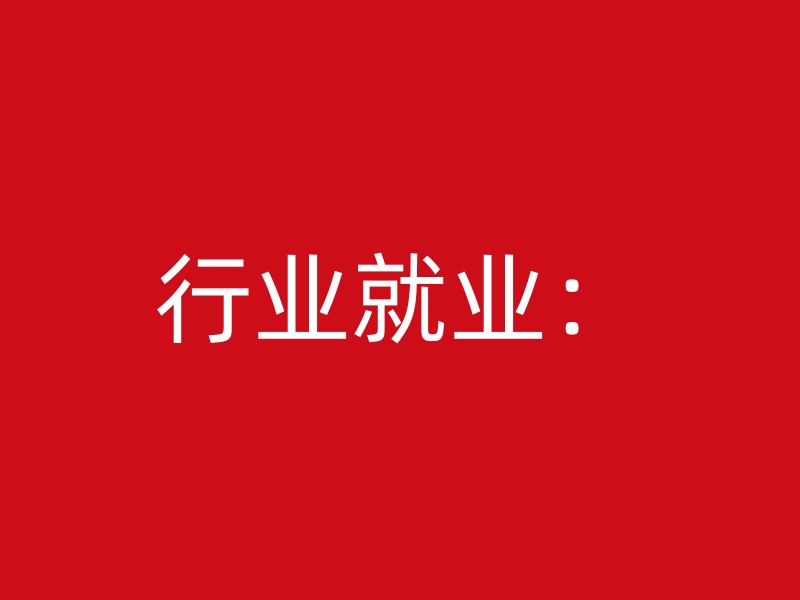 行业就业：