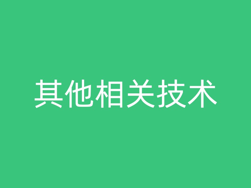 其他相关技术