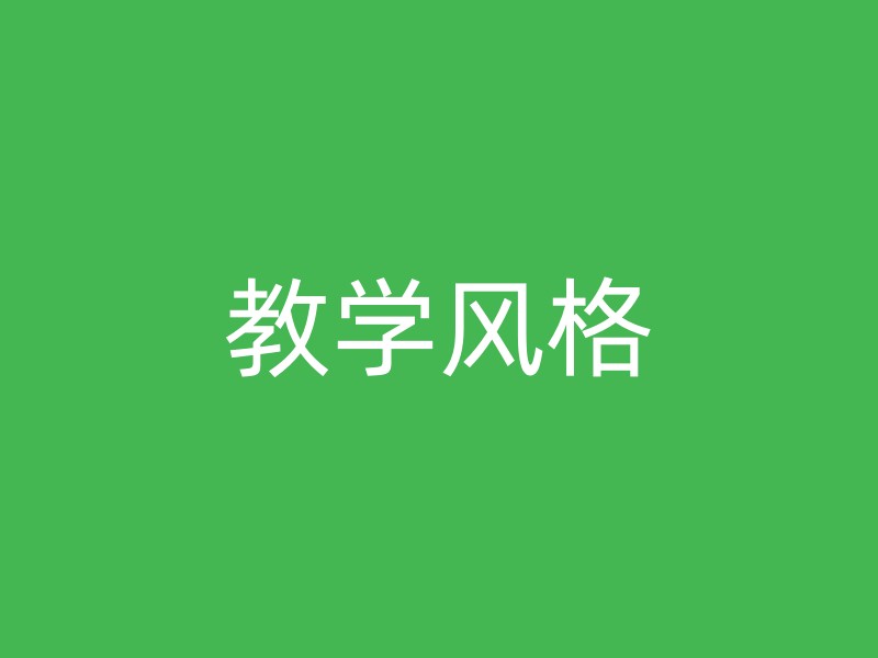 教学风格