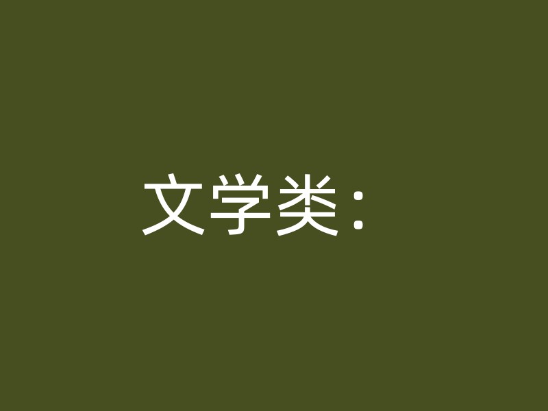 文学类：