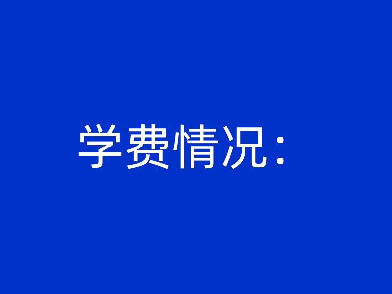 学费情况：