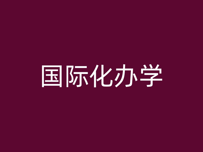 国际化办学