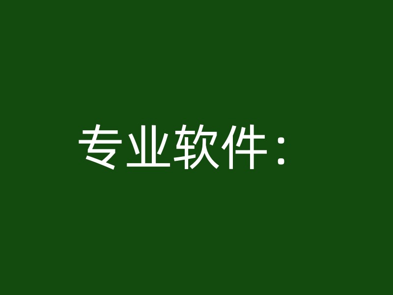 专业软件：