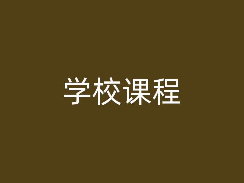 学校课程