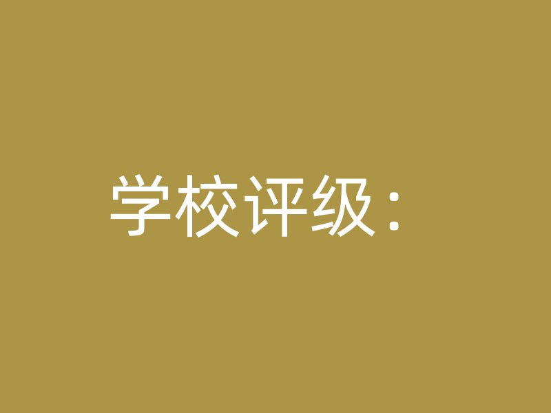 学校评级：