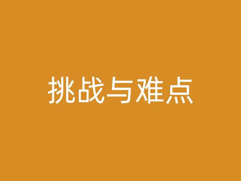 挑战与难点