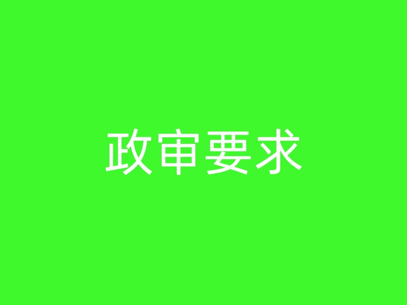 政审要求