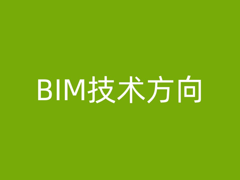 BIM技术方向