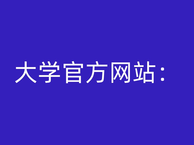 大学官方网站：