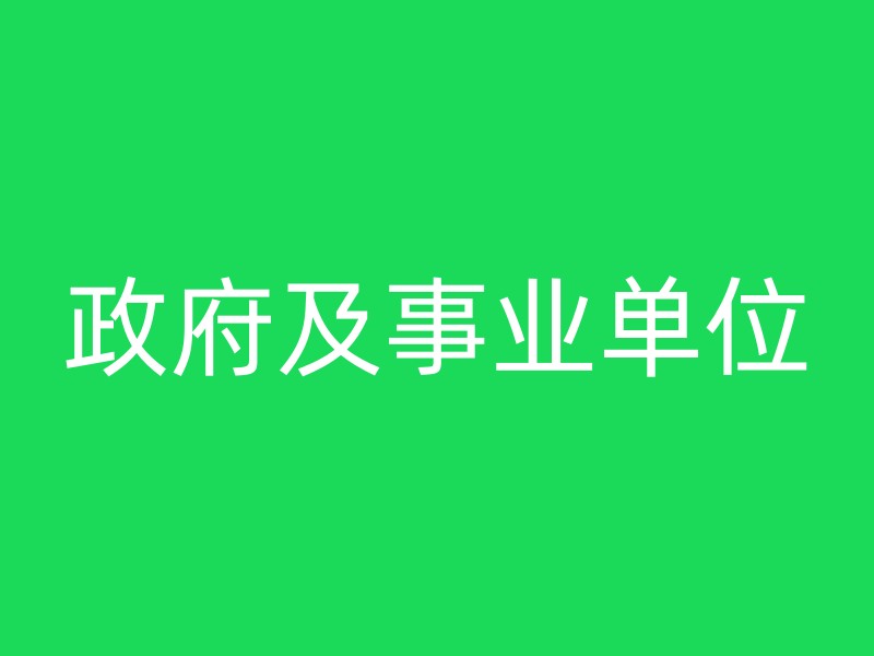 政府及事业单位