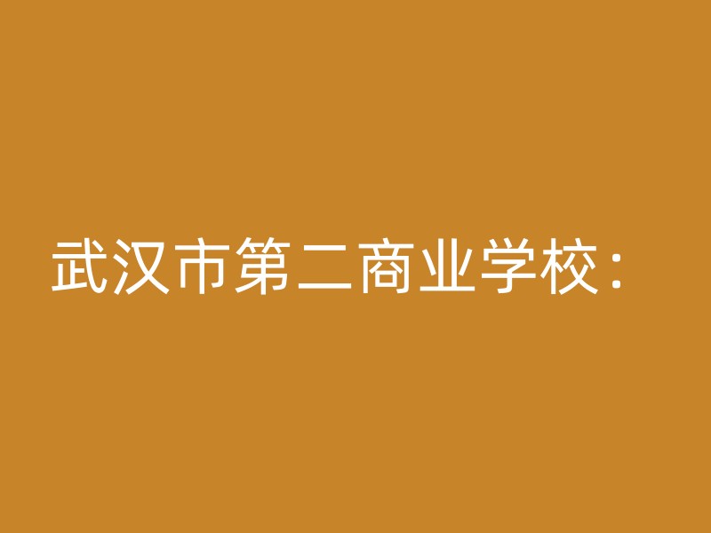 武汉市第二商业学校：