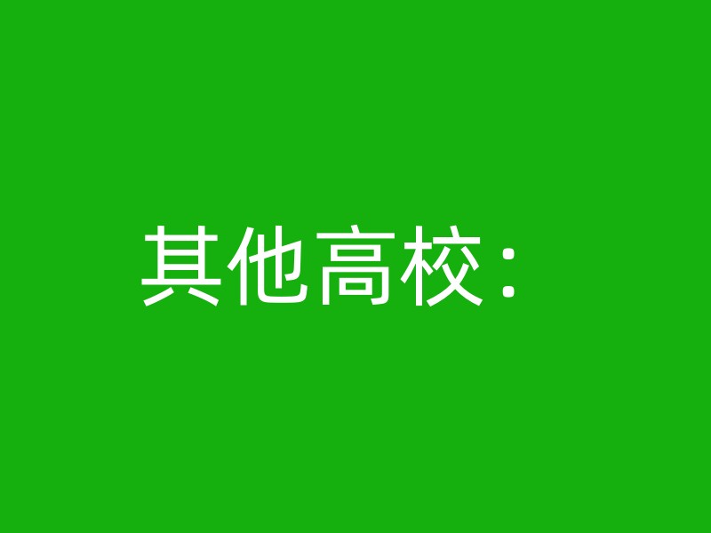 其他高校：