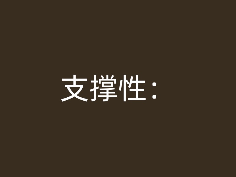 支撑性：