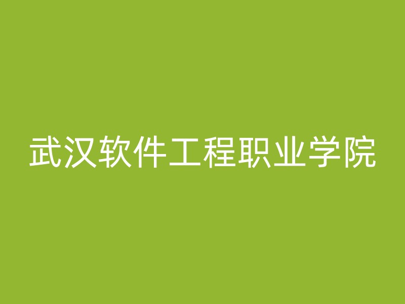 武汉软件工程职业学院