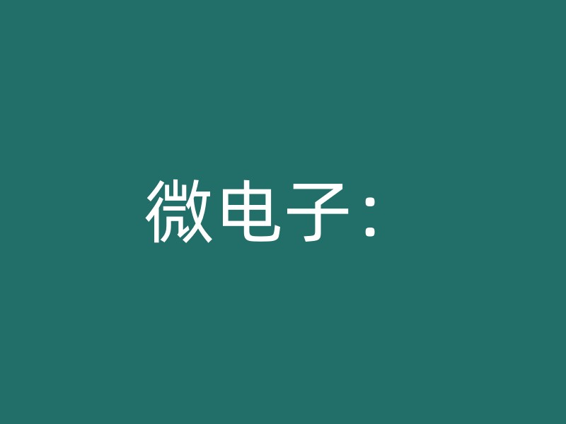 微电子：