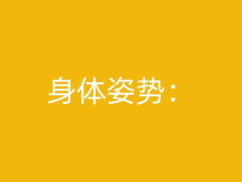 身体姿势：