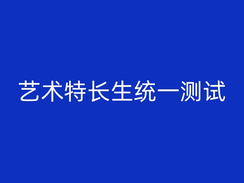 艺术特长生统一测试