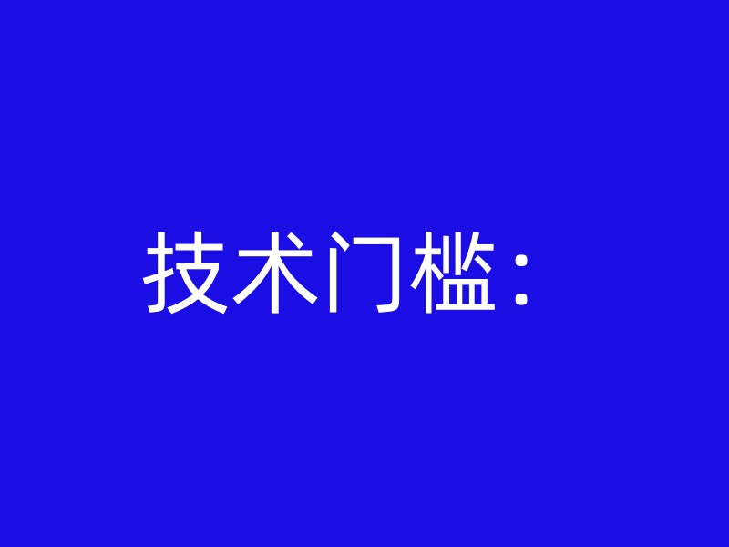 技术门槛：