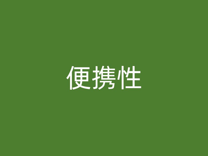 便携性