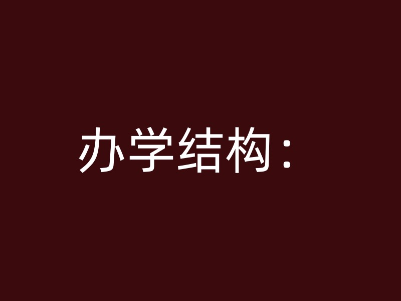 办学结构：