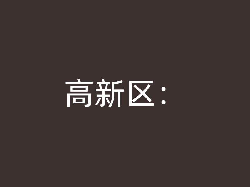 高新区：