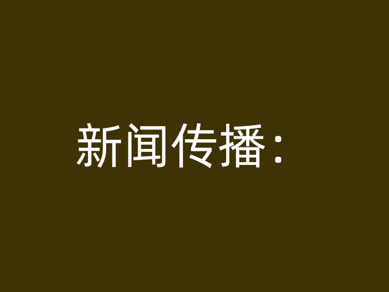 新闻传播：