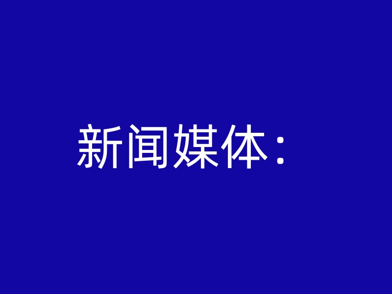 新闻媒体：