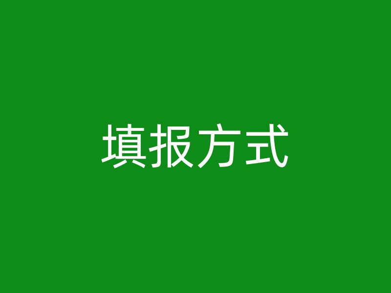 填报方式