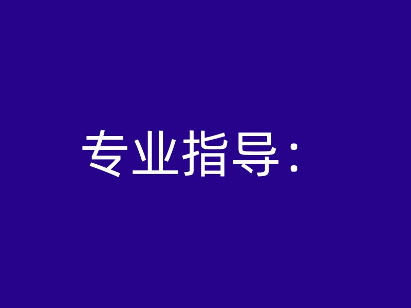 专业指导：