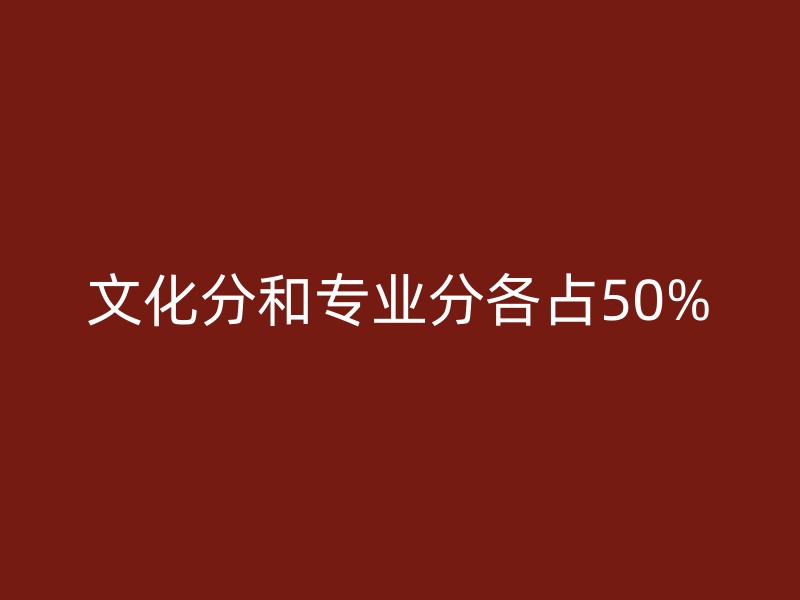 文化分和专业分各占50%