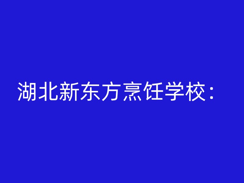 湖北新东方烹饪学校：